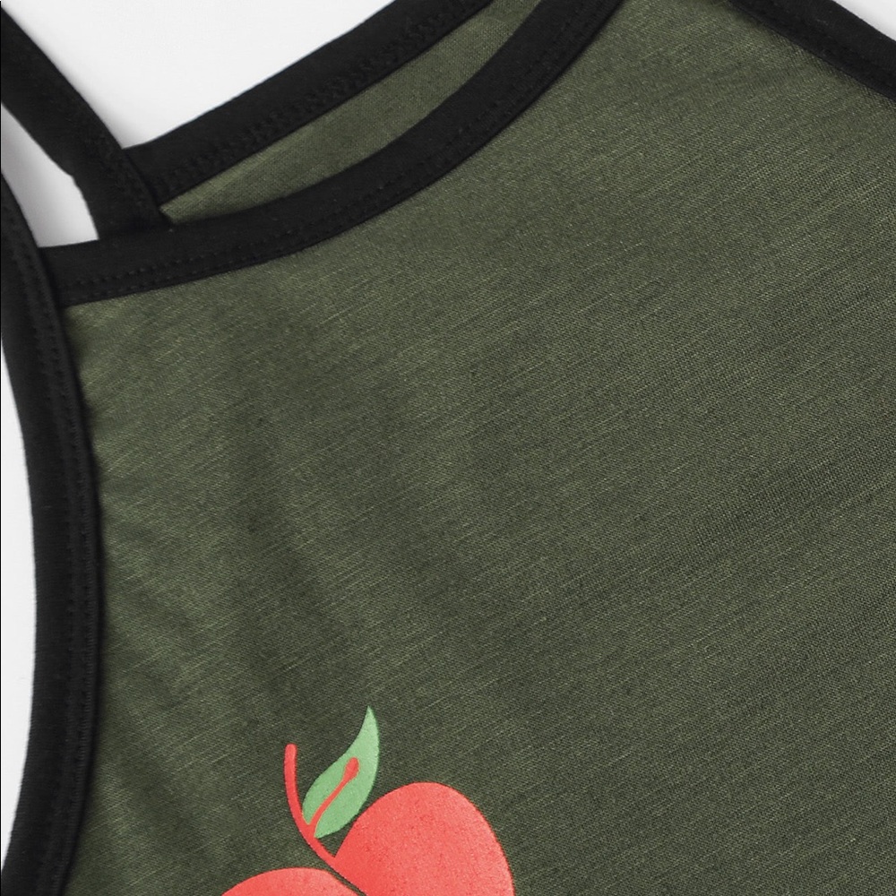 Peach ๐ print crop top - Picture 4 of 6